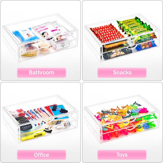 Sorbus 2-Drawer Extra Large Acrylic Cosmetic Organizer